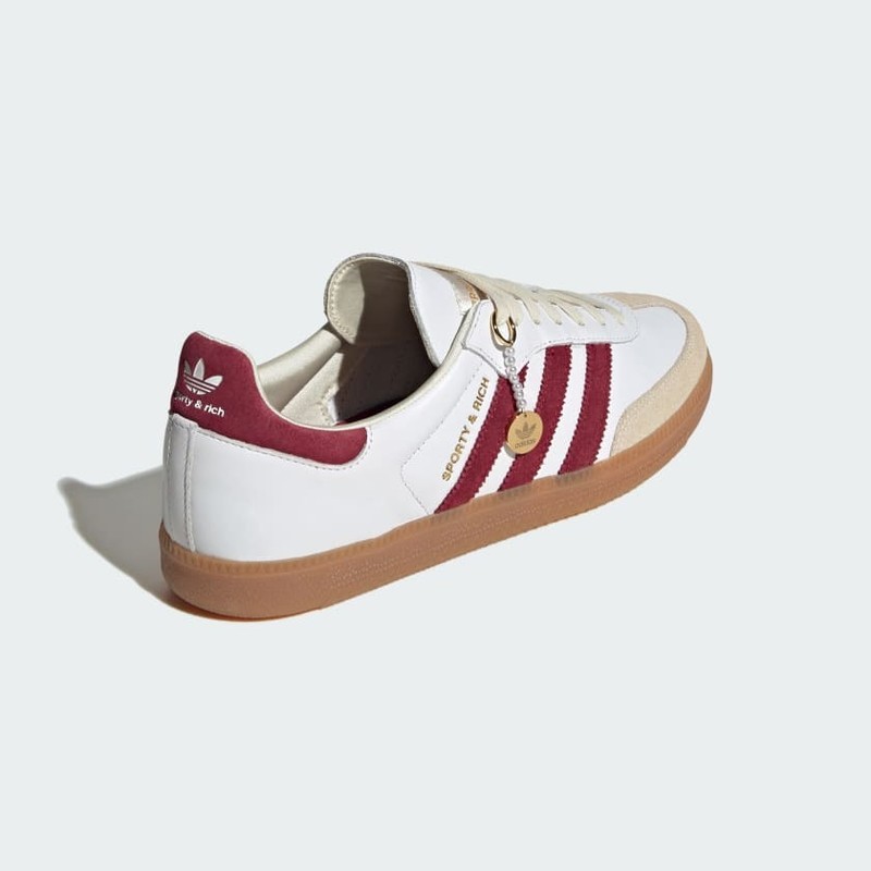 Sporty Rich x adidas Samba White Burgundy IF5660 Grailify